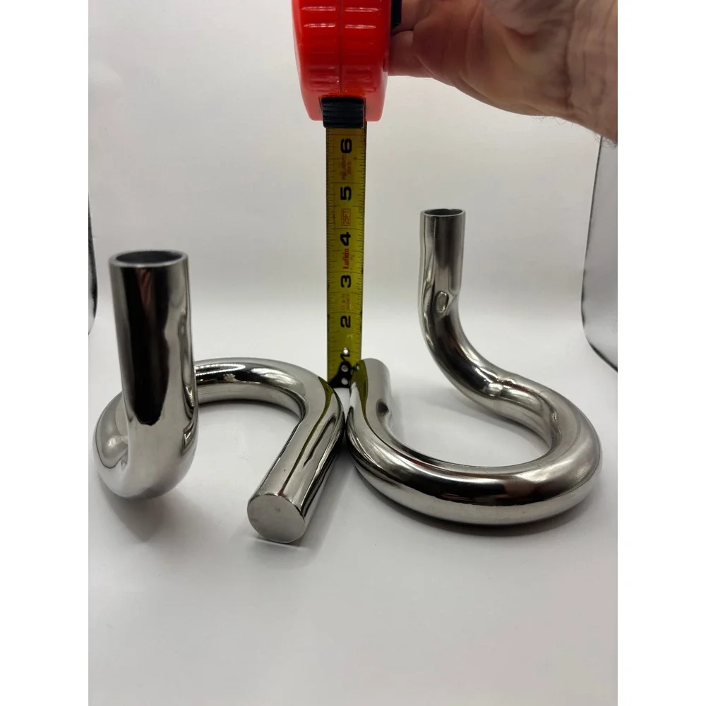 Target Modern Silver Serpentine Taper Candle Holder Set Discontinued Minimalist